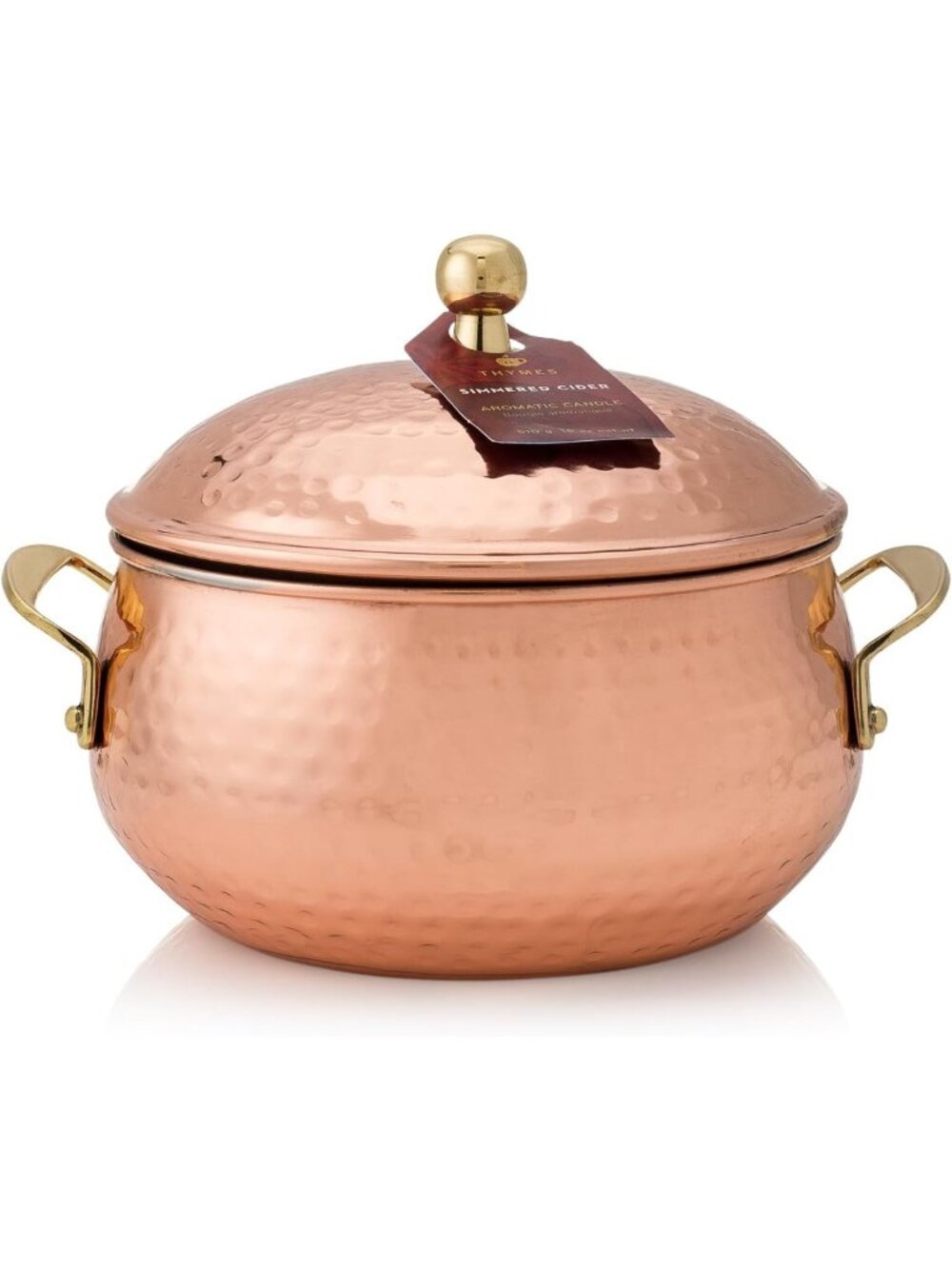 Warm & Spicy Apple Scented Candle - 3 Wick Copper Pot - Fall Home Decor Gift